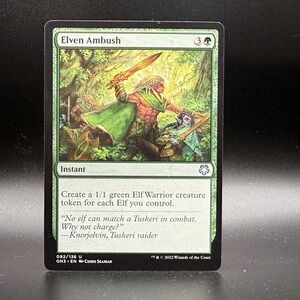 MTG Card, Elven Ambush Green Instant Spell Card, Magic The Gathering Singles 092